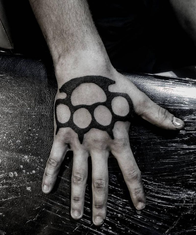 30 Pretty Brass Knuckle Tattoos You Will Love