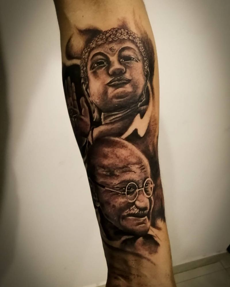 30 Gorgeous Gandhi Tattoos to Inspire You