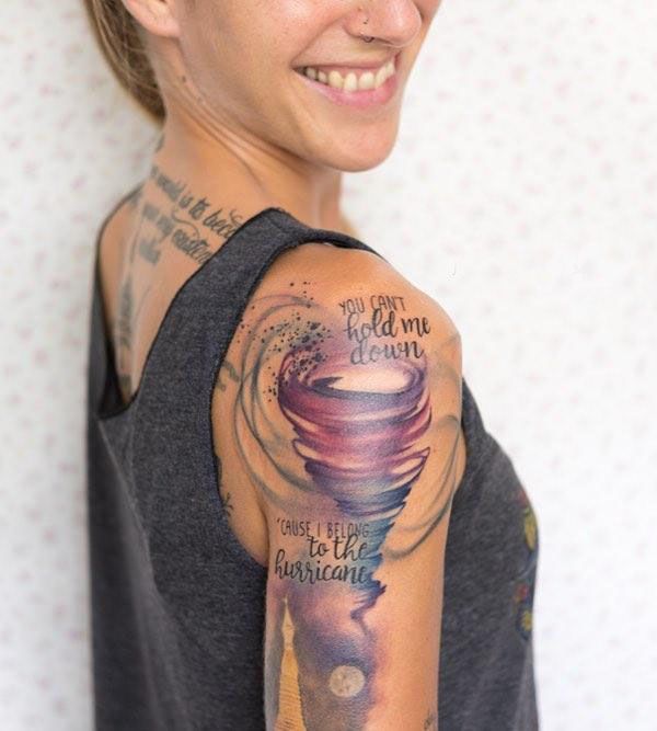 30 Gorgeous Hurricane Tattoos You Must Love