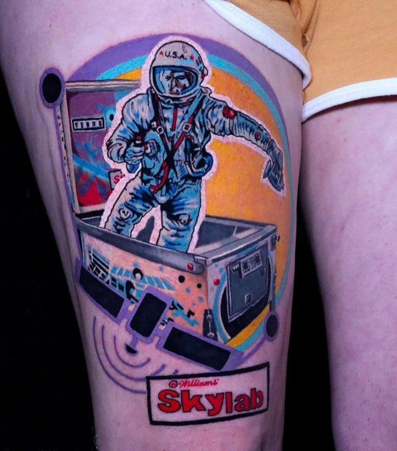 30 Unique Pinball Tattoos You Must Love