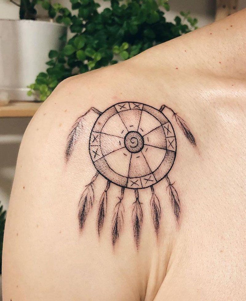 25 Pretty Tambourine Tattoos You Must Love