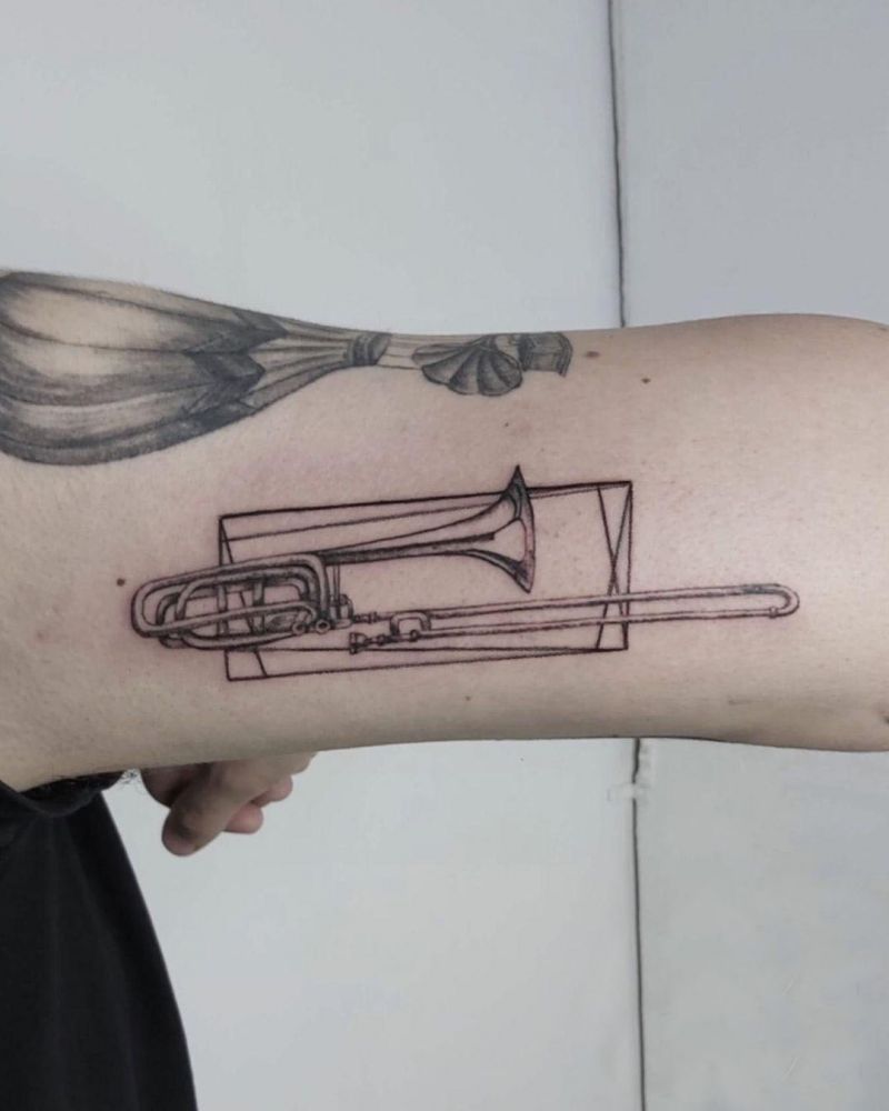 30 Gorgeous Trombone Tattoos You Must Try