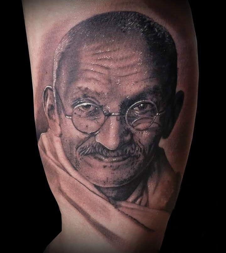 30 Gorgeous Gandhi Tattoos to Inspire You