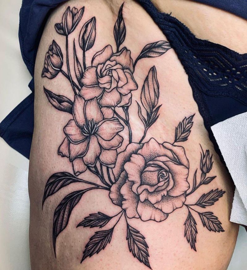 30 Unique Gardenia Tattoos You Must Love