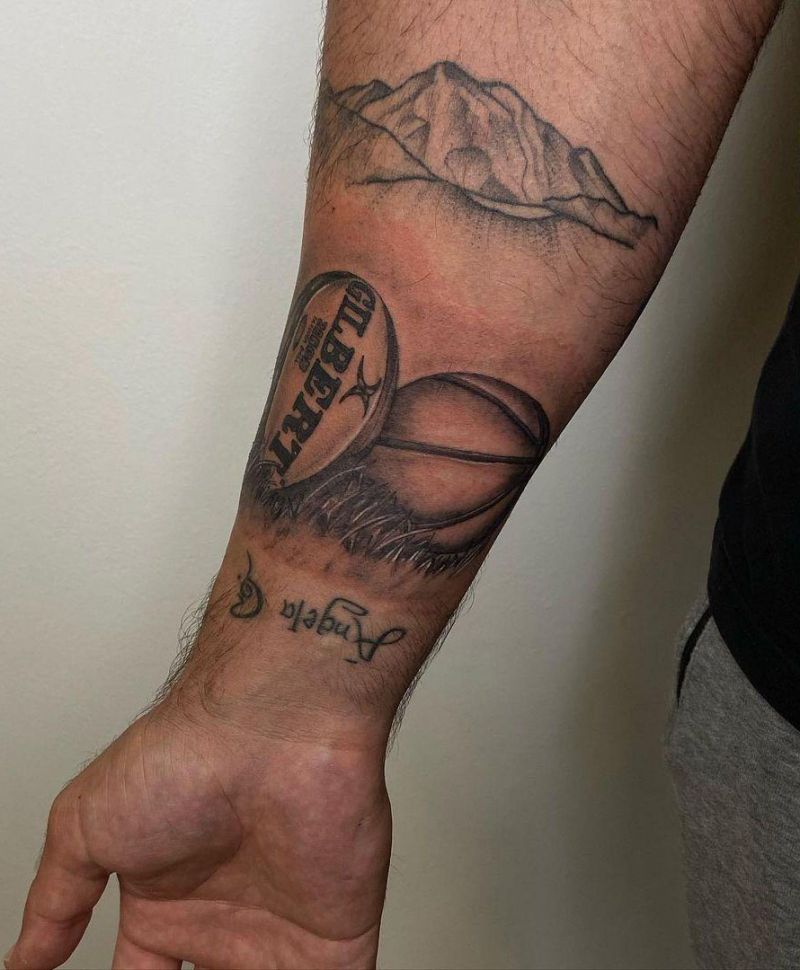 30 Pretty Rugby Tattoos You Will Love