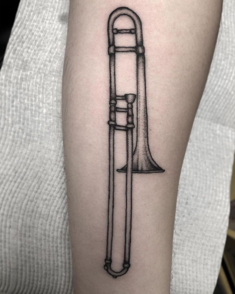 30 Gorgeous Trombone Tattoos You Must Try