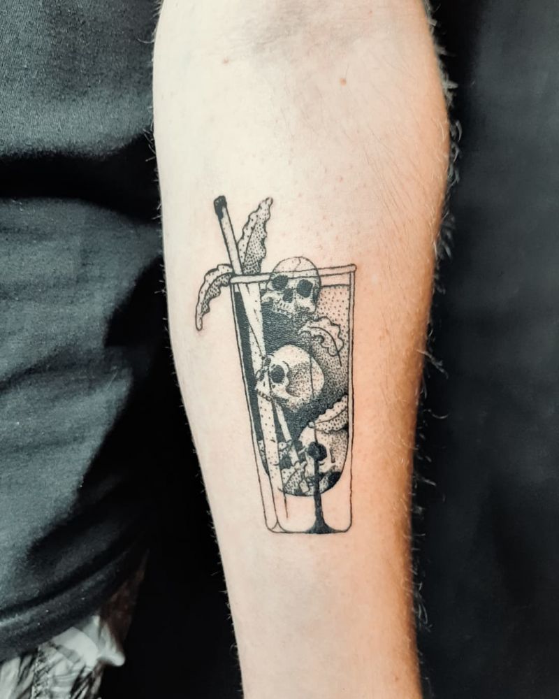 30 Pretty Cocktail Tattoos You Can Copy