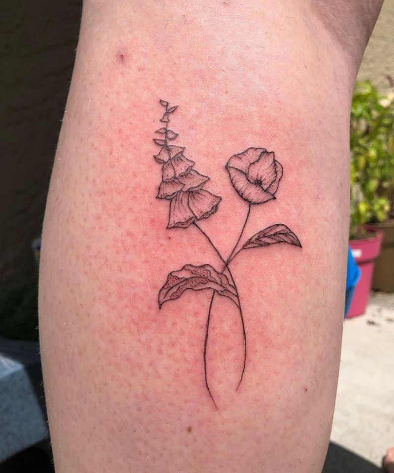 30 Pretty Foxglove Tattoos You Will Love