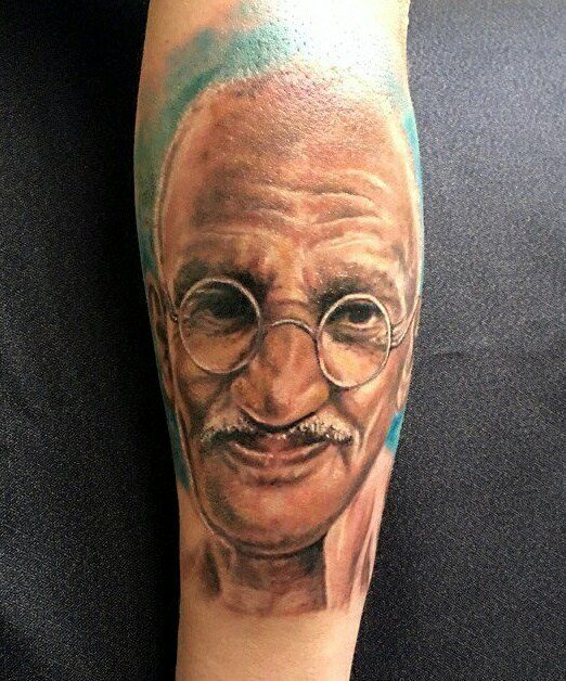 30 Gorgeous Gandhi Tattoos to Inspire You