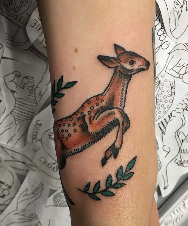 30 Unique Roe Deer Tattoos For Your Inspiration