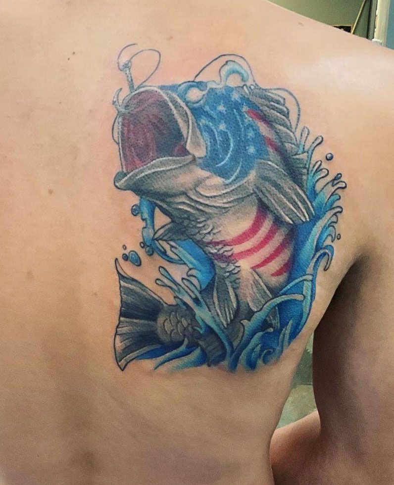 30 Unique Bass Fish Tattoos to Inspire You