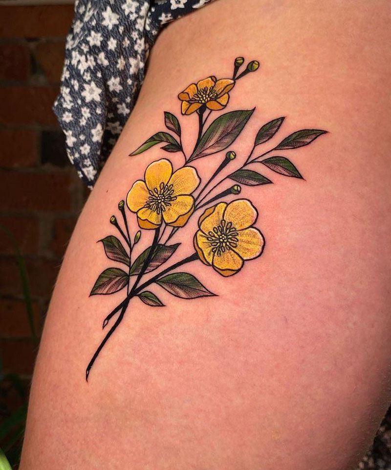 30 Unique Buttercup Tattoos You Must Love