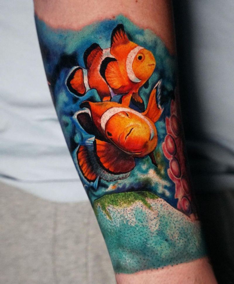 30 Cute Clownfish Tattoos You Must Love