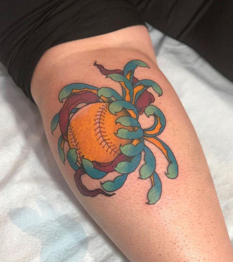 30 Great Softball Tattoos You Will Love