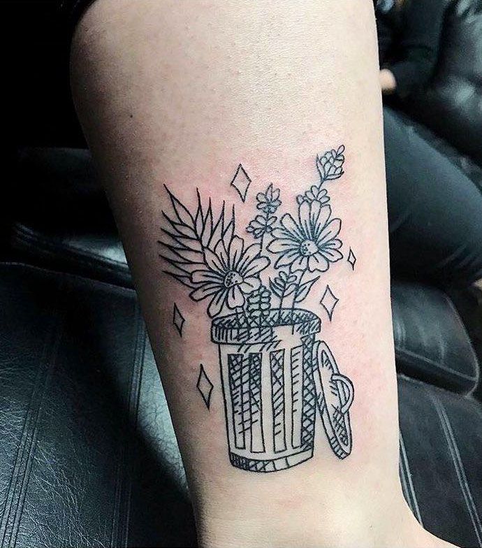 30 Unique Trash Can Tattoos You Must Love