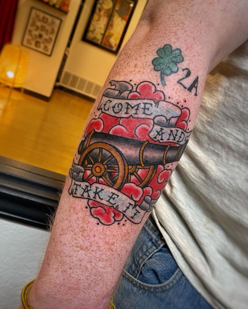 30 Great Cannon Tattoos You Can Copy