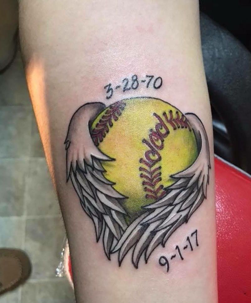 30 Great Softball Tattoos You Will Love