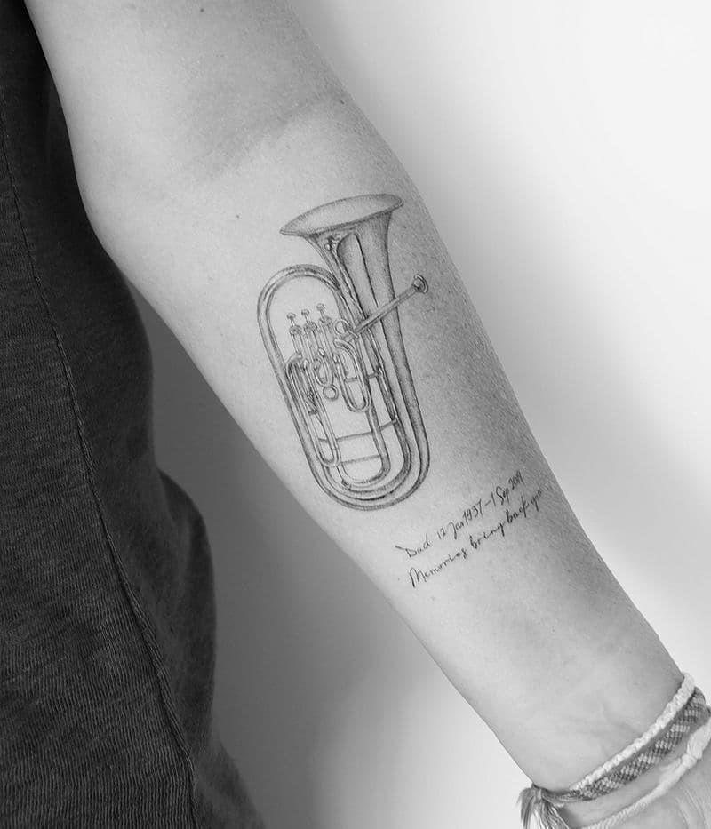 28 Pretty Tuba Tattoos You Can Copy