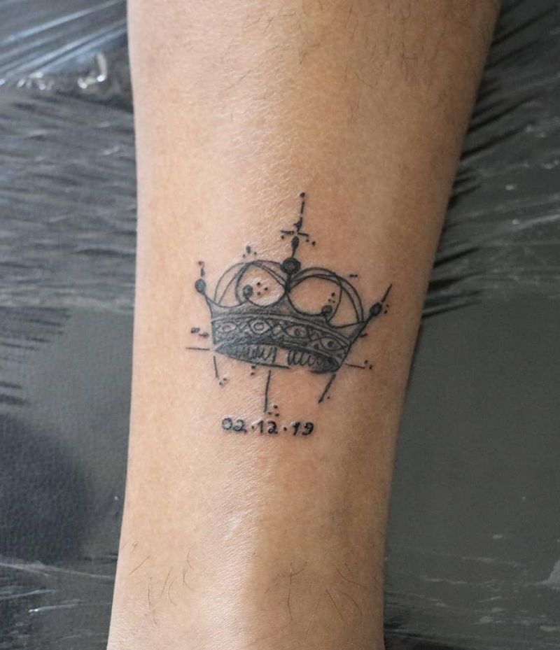 30 Pretty Crown Tattoos You Will Love