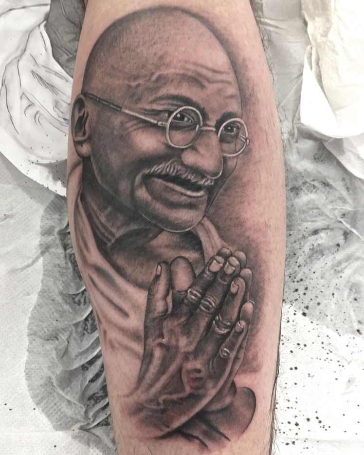 30 Gorgeous Gandhi Tattoos to Inspire You