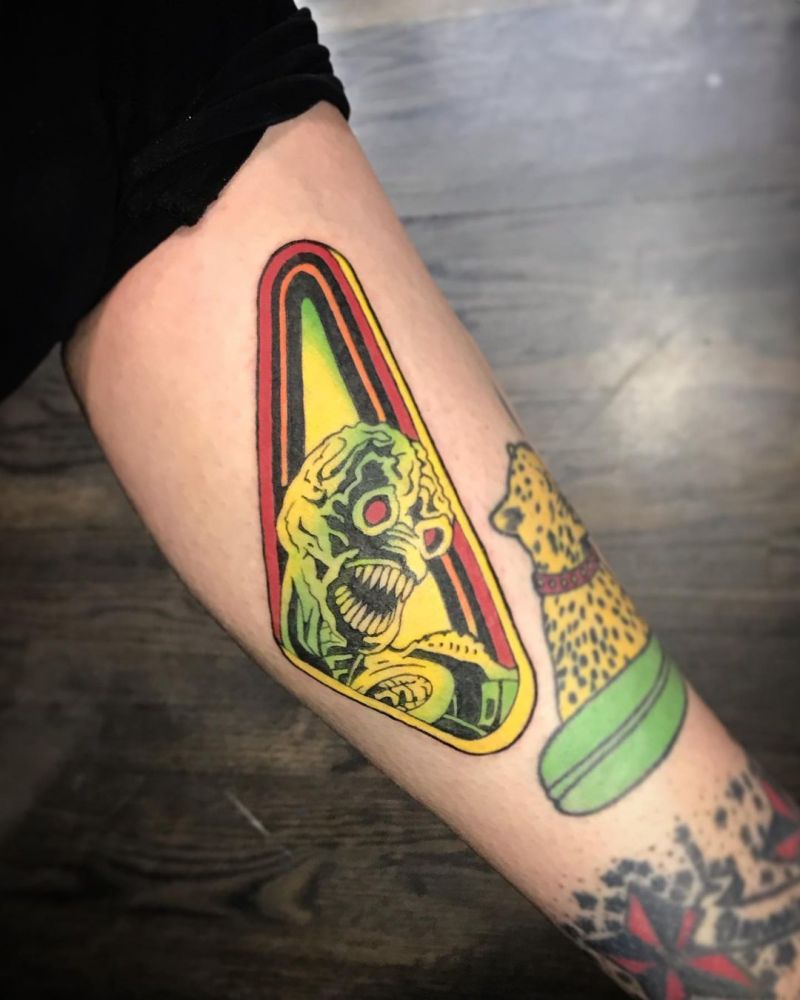 30 Unique Pinball Tattoos You Must Love