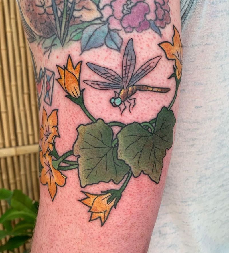 Pretty Pumpkin Flower Tattoos You Can Copy