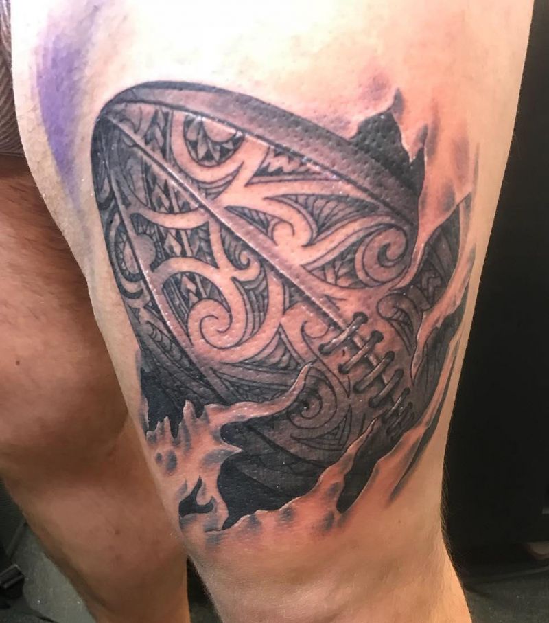 30 Pretty Rugby Tattoos You Will Love