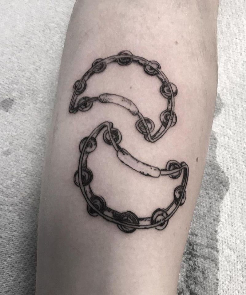 25 Pretty Tambourine Tattoos You Must Love