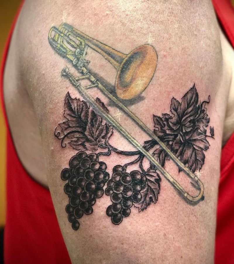 30 Gorgeous Trombone Tattoos You Must Try