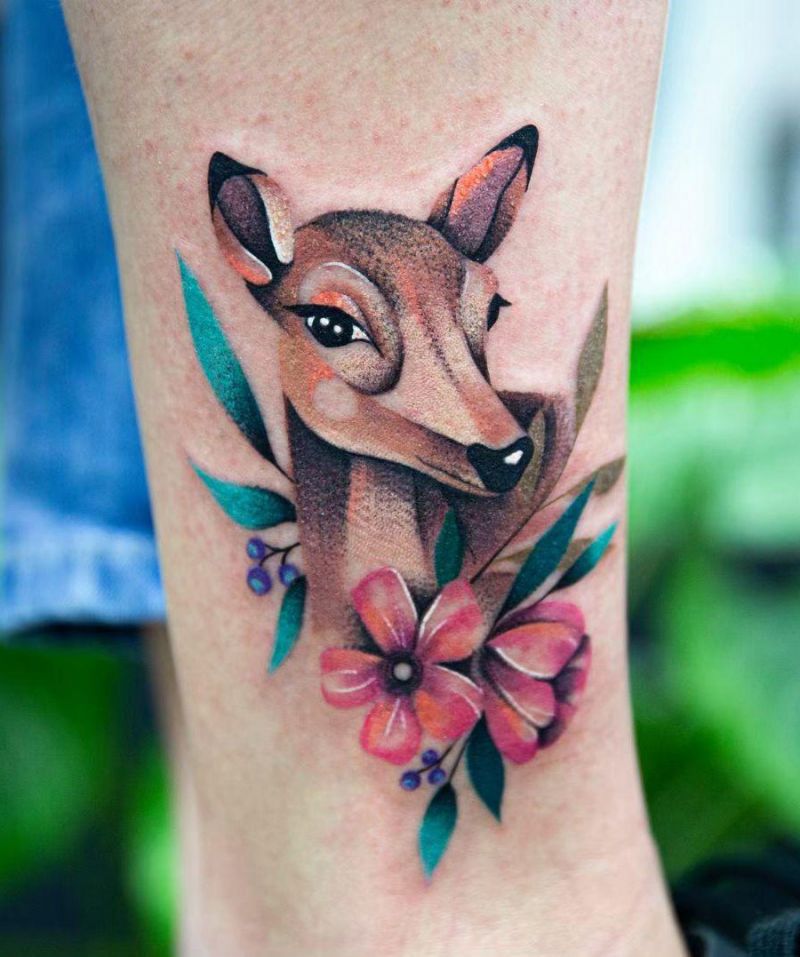 30 Unique Roe Deer Tattoos For Your Inspiration