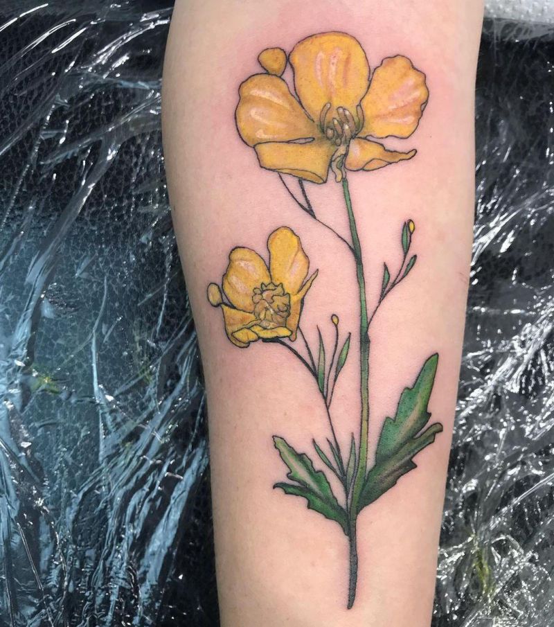 30 Unique Buttercup Tattoos You Must Love