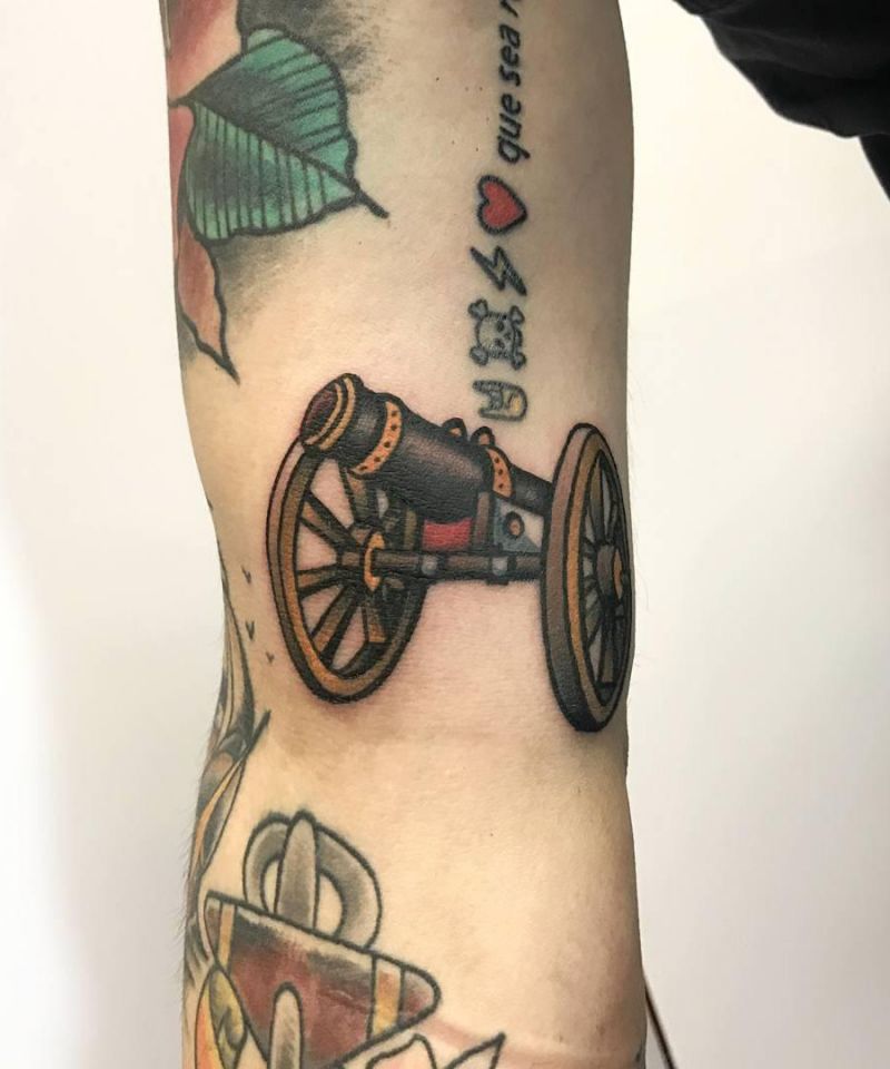 30 Great Cannon Tattoos You Can Copy