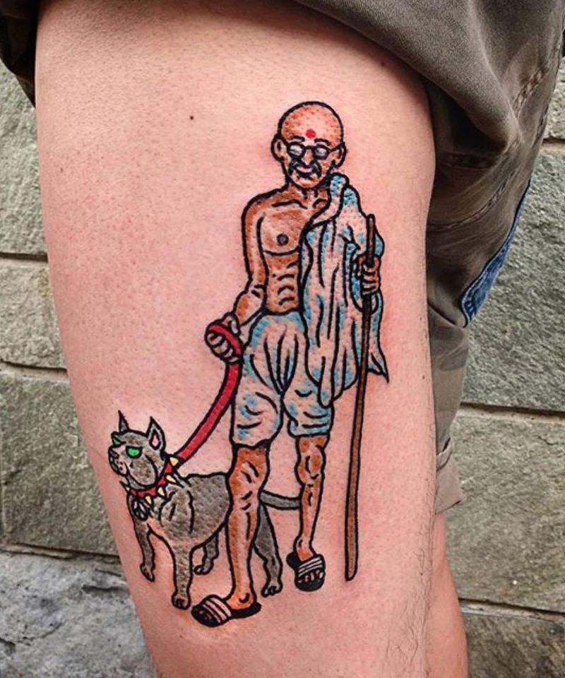 30 Gorgeous Gandhi Tattoos to Inspire You