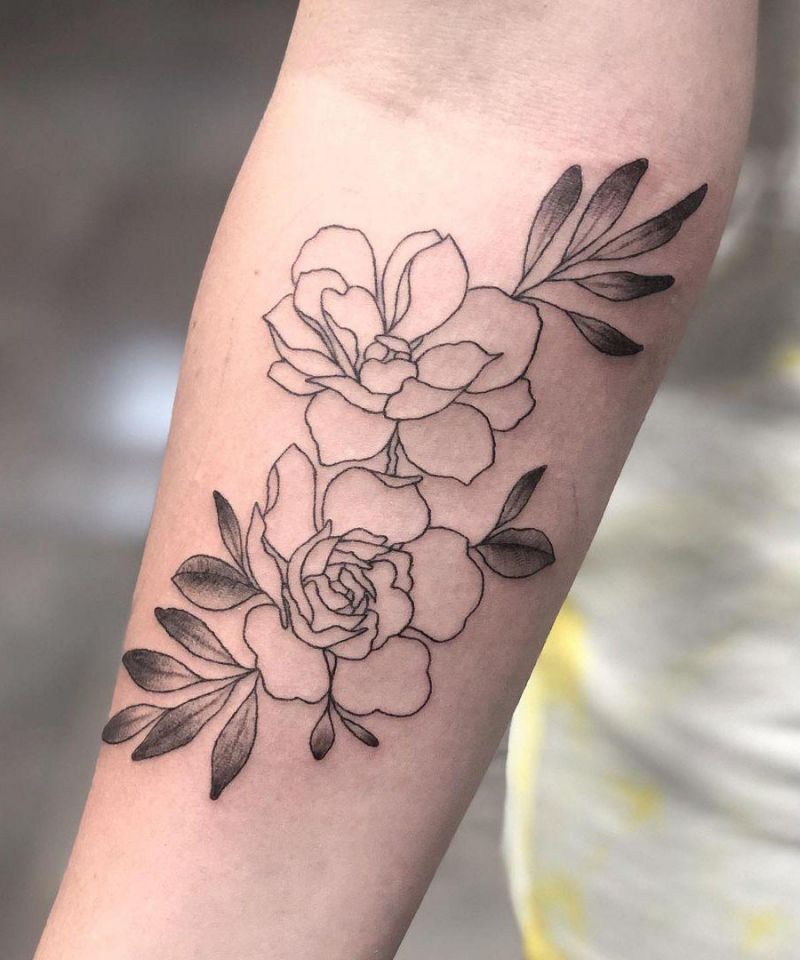 30 Unique Gardenia Tattoos You Must Love