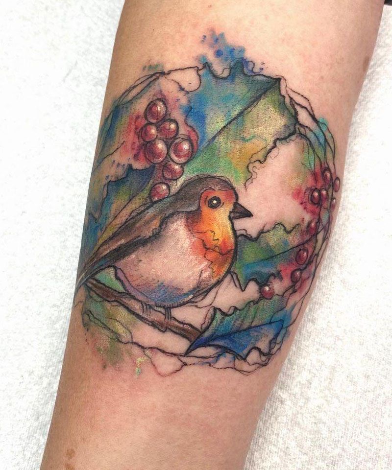 30 Pretty Holly Tattoos You Will Love