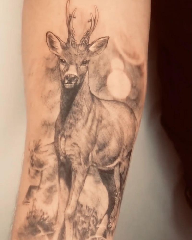 30 Unique Roe Deer Tattoos For Your Inspiration