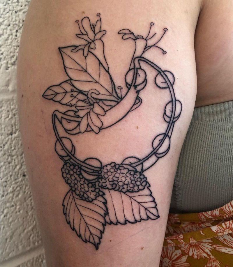 25 Pretty Tambourine Tattoos You Must Love