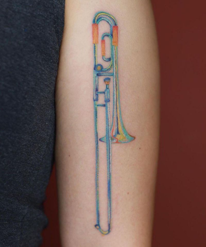 30 Gorgeous Trombone Tattoos You Must Try