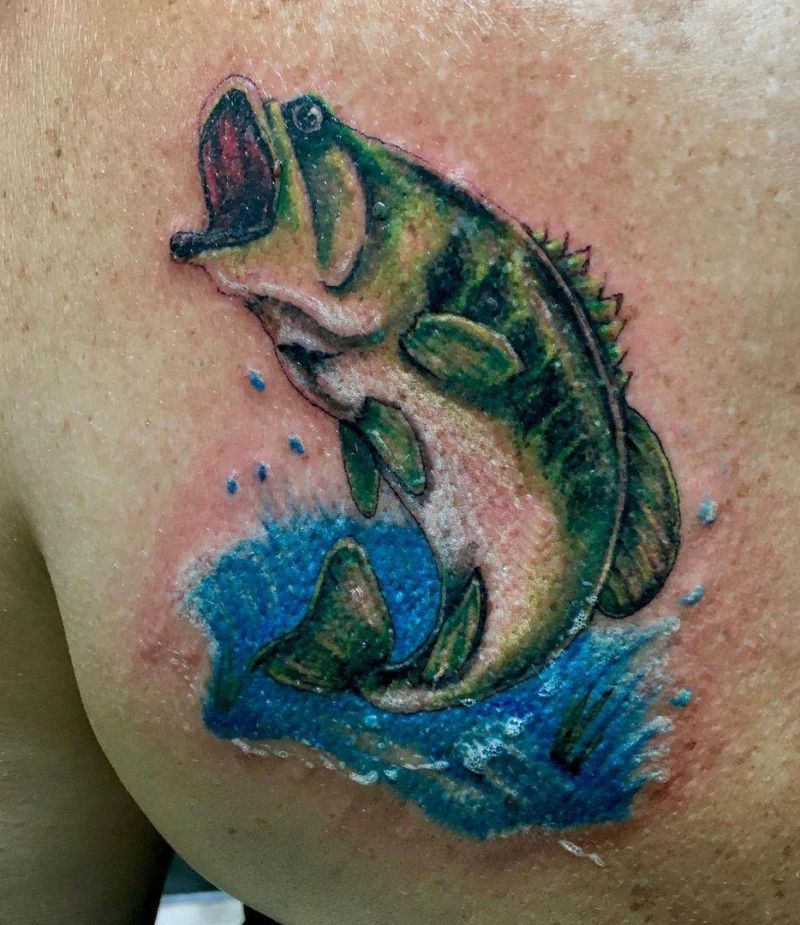 30 Unique Bass Fish Tattoos to Inspire You