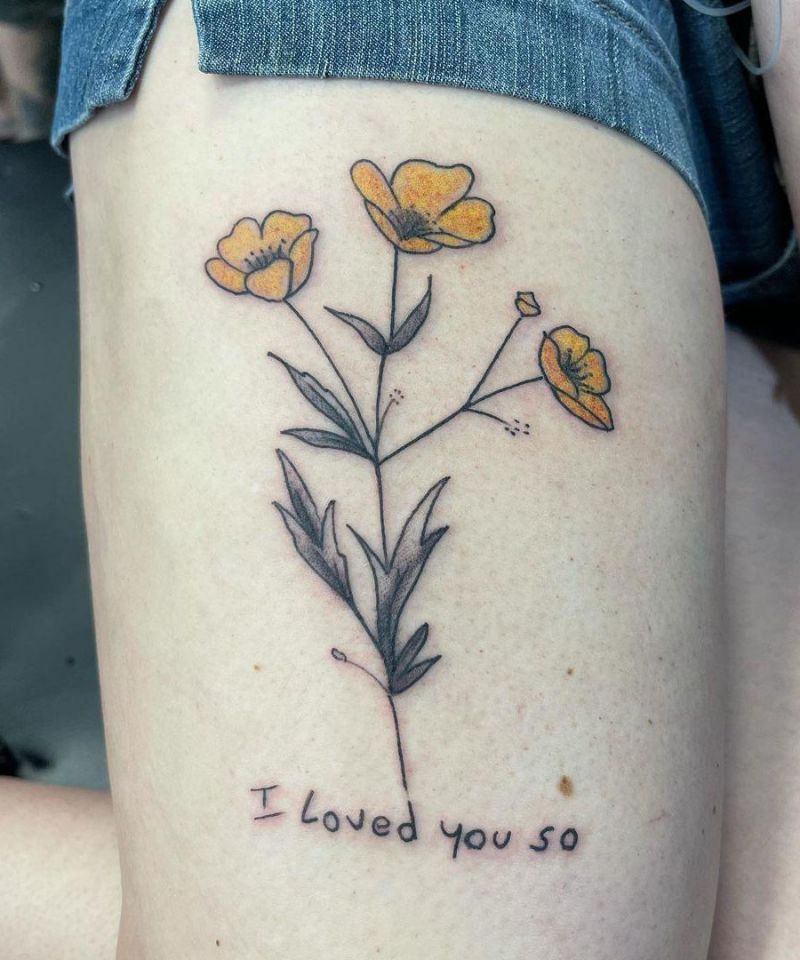 30 Unique Buttercup Tattoos You Must Love