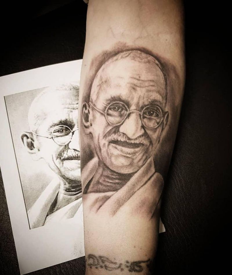 30 Gorgeous Gandhi Tattoos to Inspire You