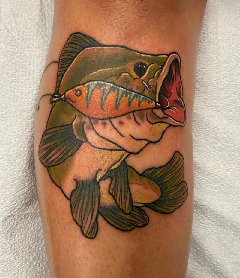 30 Unique Bass Fish Tattoos to Inspire You