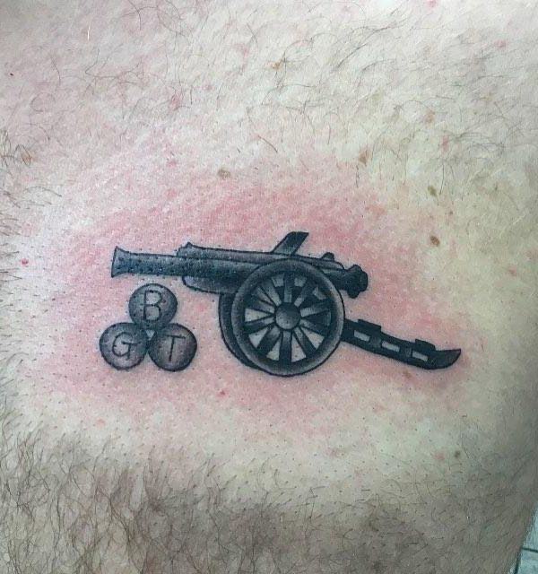 30 Great Cannon Tattoos You Can Copy