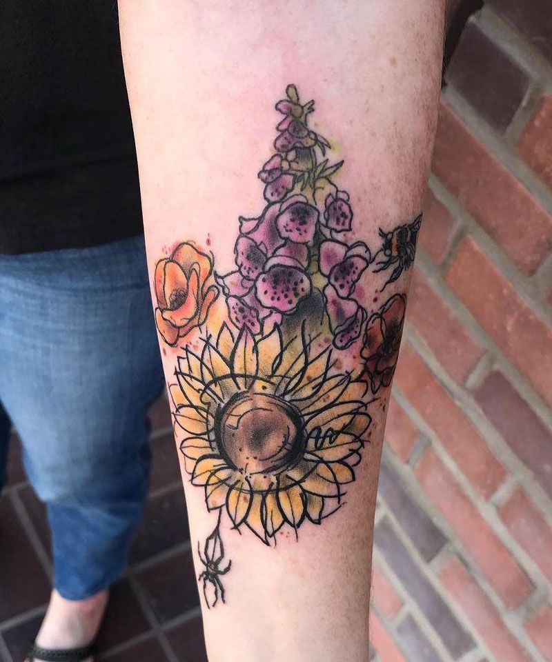 30 Pretty Foxglove Tattoos You Will Love