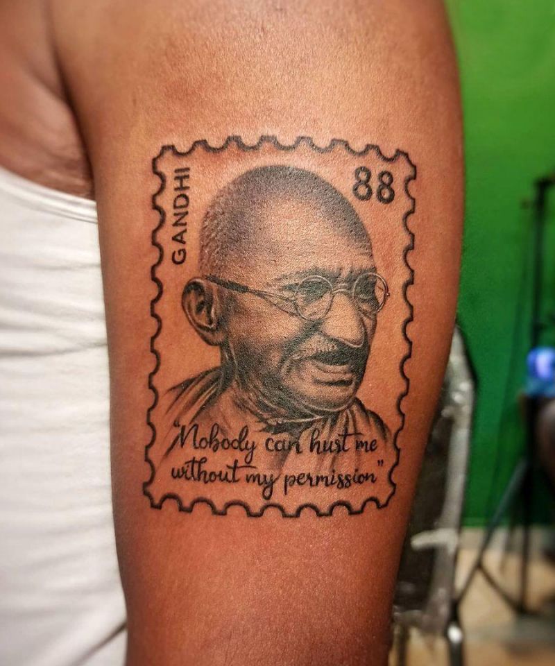 30 Gorgeous Gandhi Tattoos to Inspire You