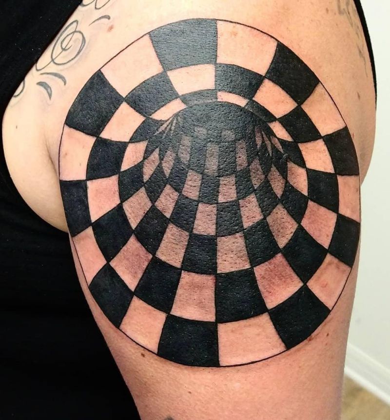 30 Gorgeous Optical Illusion Tattoos for Your Inspiration