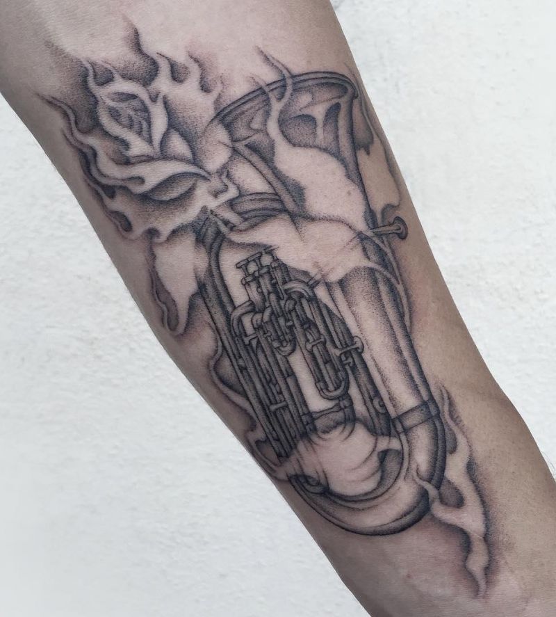 28 Pretty Tuba Tattoos You Can Copy
