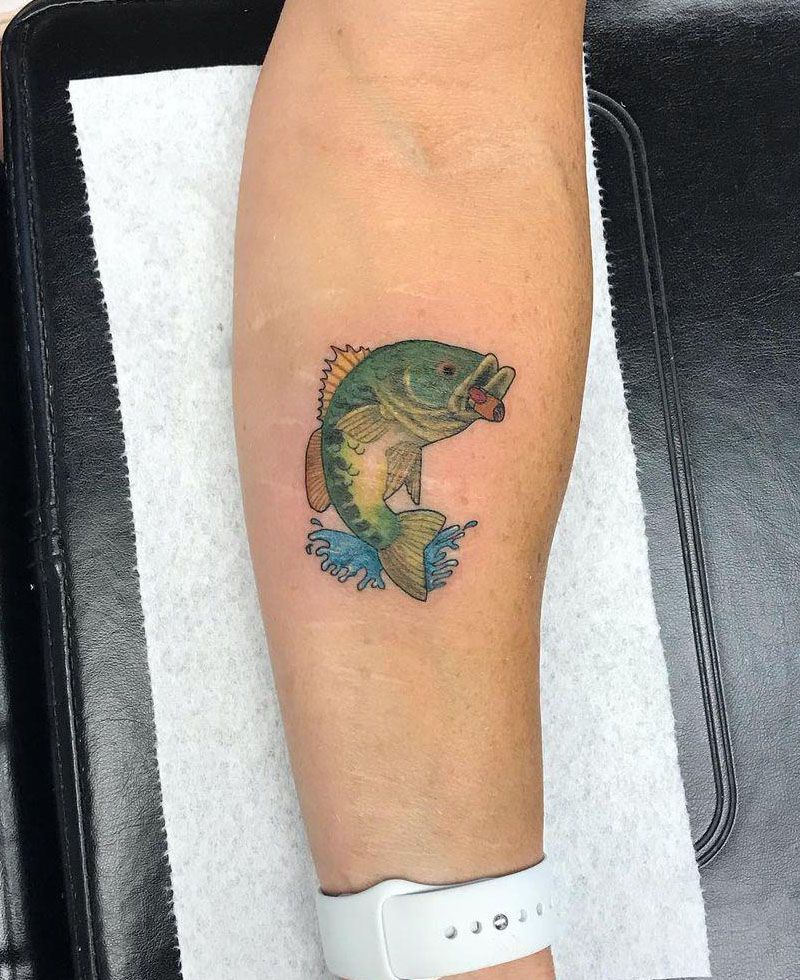 30 Unique Bass Fish Tattoos to Inspire You