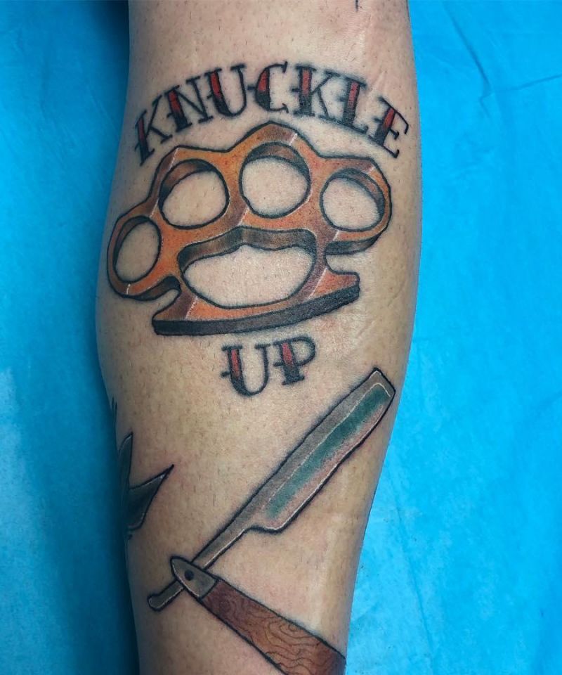 30 Pretty Brass Knuckle Tattoos You Will Love