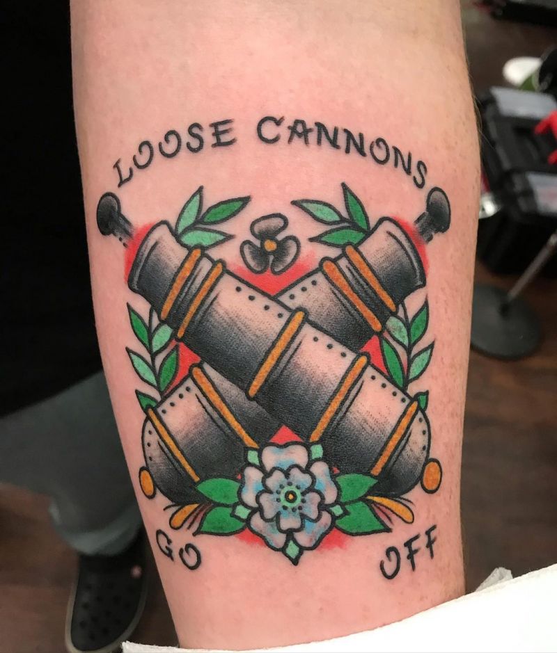 30 Great Cannon Tattoos You Can Copy